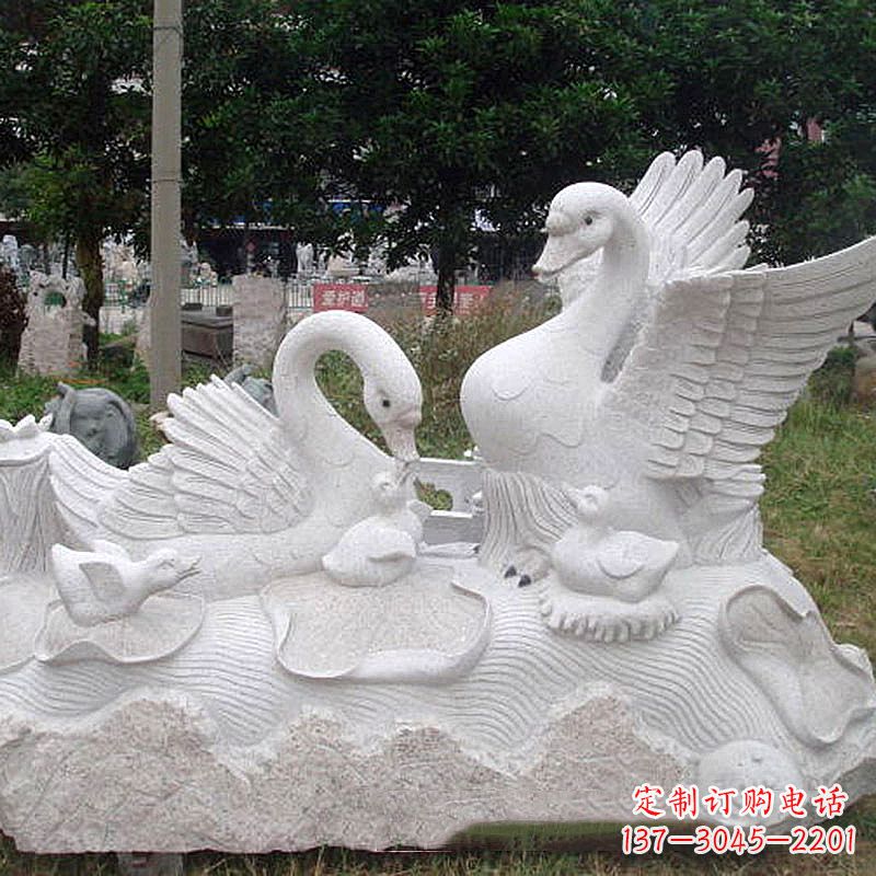 江西大理石天鹅精美雕塑