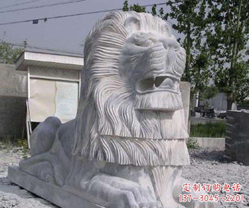 江西大理石西洋狮子石雕塑