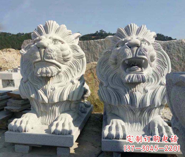 江西大理石西洋欧式石狮子雕塑