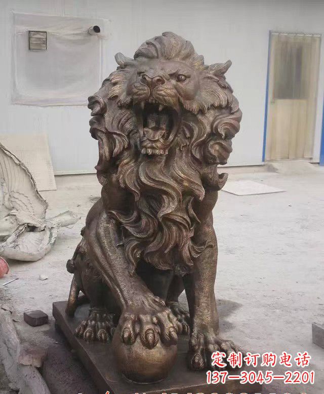 江西大理石狮子雕塑,演绎优雅狮子魅力