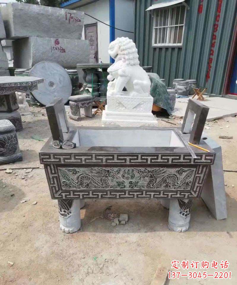 江西精美大理石香炉雕塑