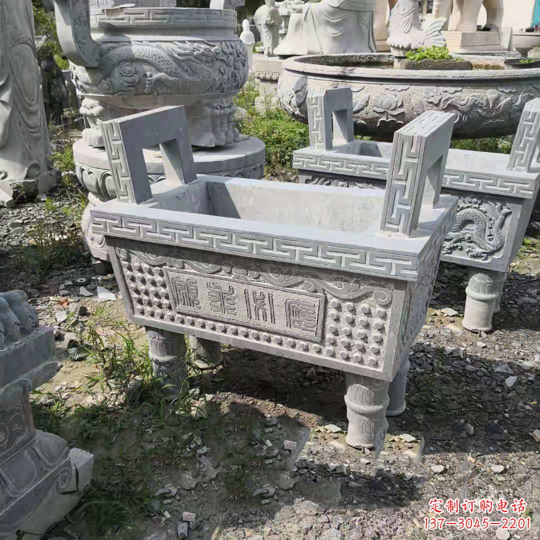 江西精美大理石香炉石雕