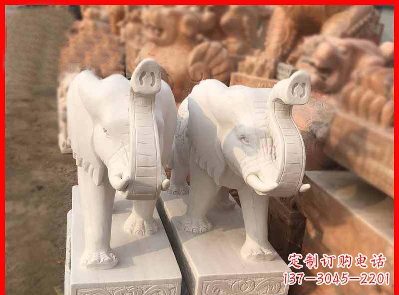 江西产品名称大理石小象招财石雕
