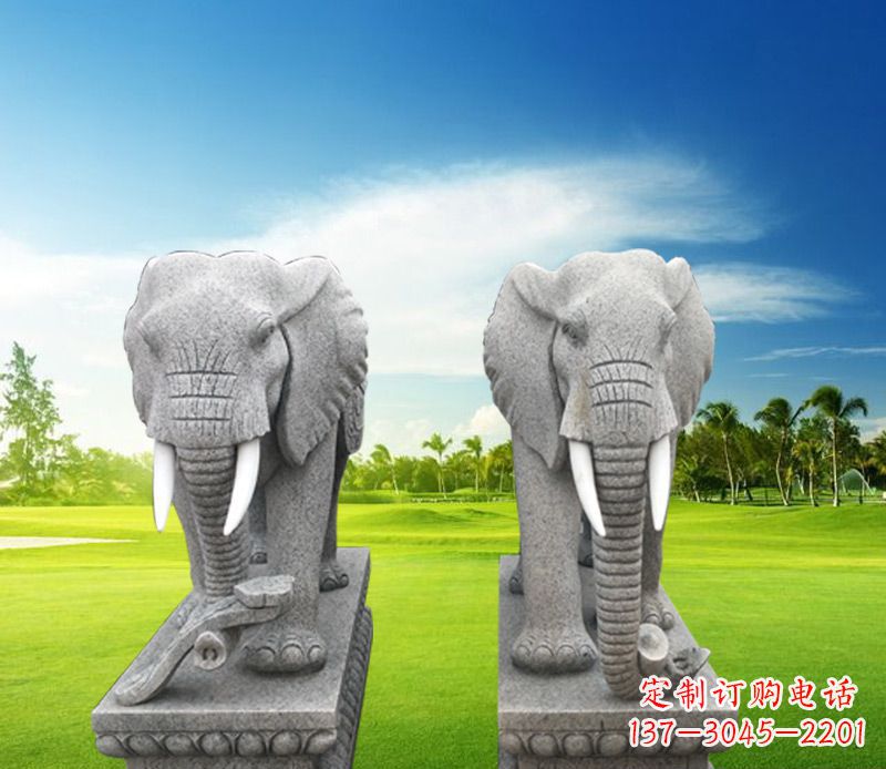 江西精美大象雕塑,招财进宝