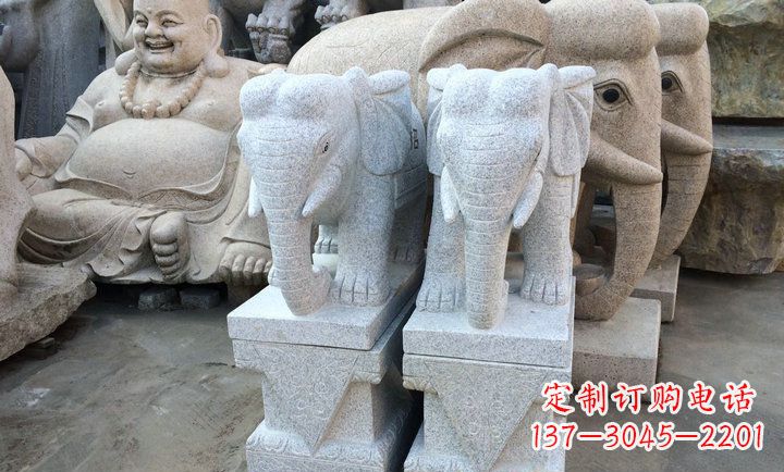 江西大理石大象雕塑 招财进宝