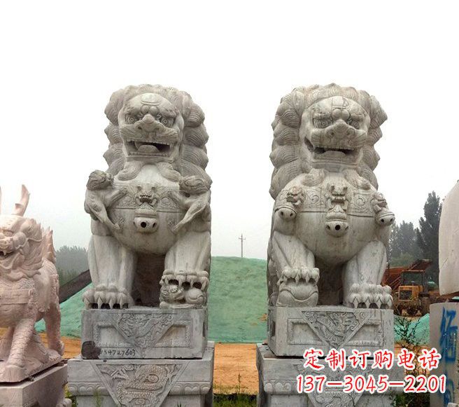 江西传统大理石狮子雕塑