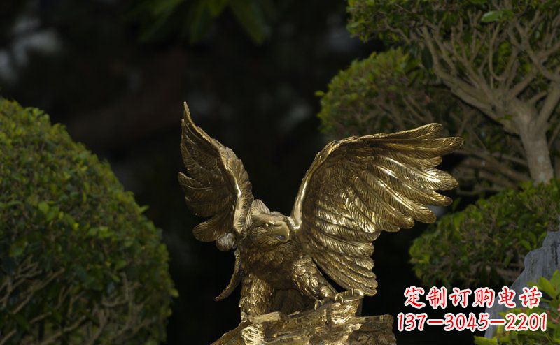江西精美大鹏展翅老鹰铜雕
