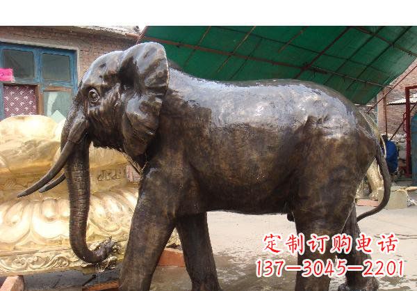 江西精美大象铜雕塑