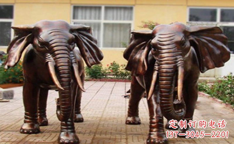江西大象铜雕广场动物雕塑 (2)