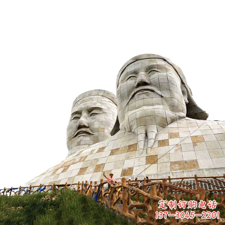 江西大型成吉思汗石雕头像景观雕塑