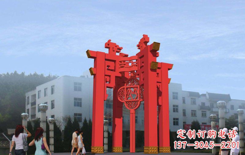 江西不锈钢灯笼雕塑