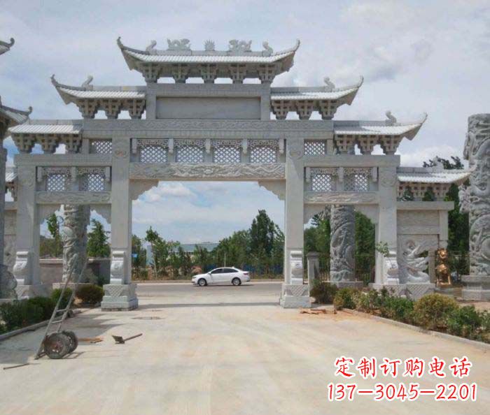 江西大型村口牌坊石雕
