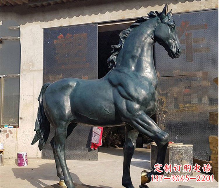 江西大型公园铸铜马雕塑 (2)