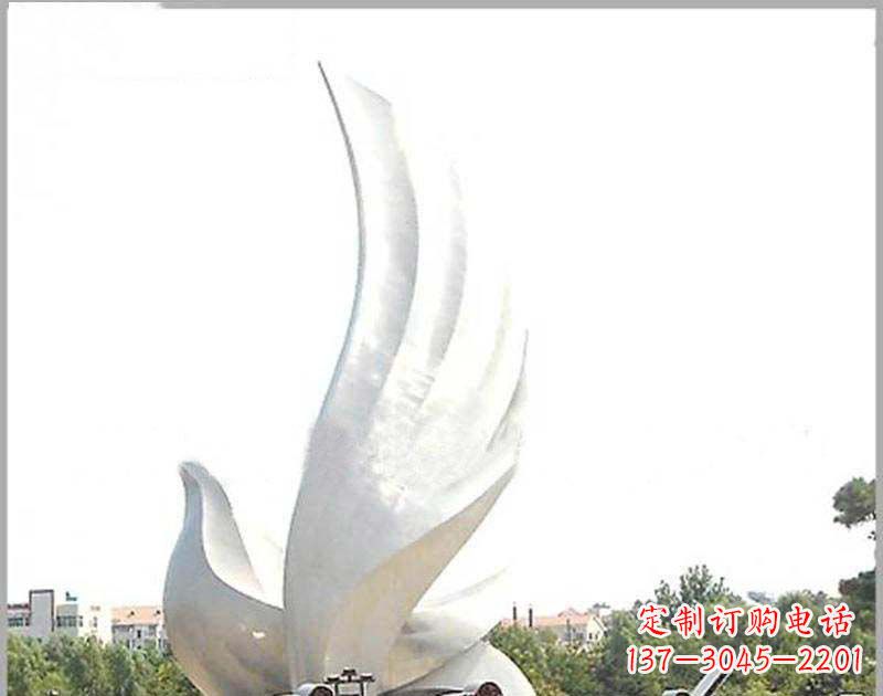 江西大型不锈钢雕塑和平鸽护航