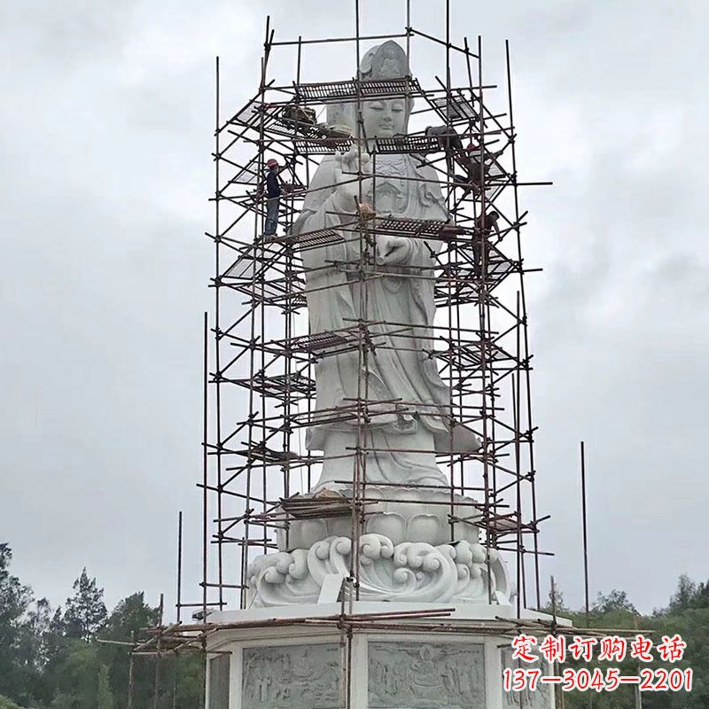 江西大型汉白玉观音菩萨石雕