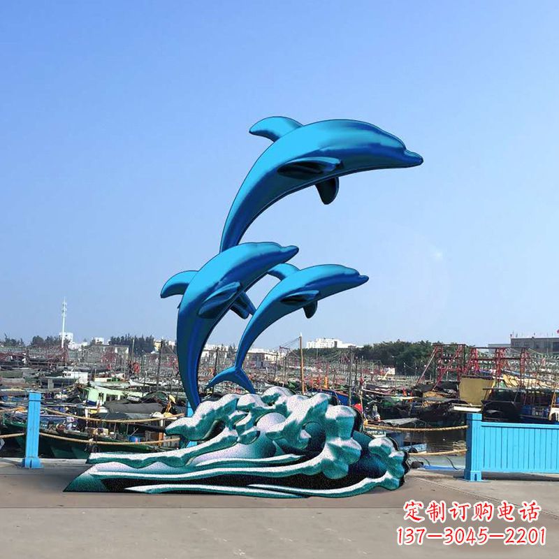 江西精美玻璃钢海豚雕塑
