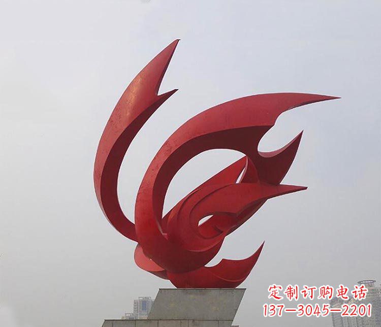 江西大型不锈钢凤凰雕塑