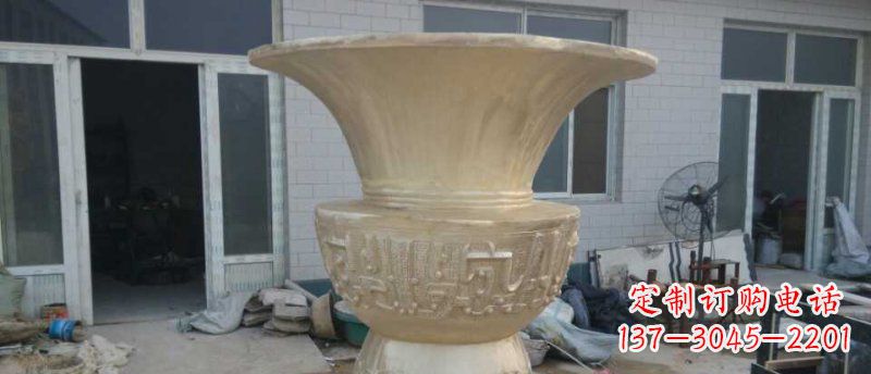 江西高品质大型花盆铜雕