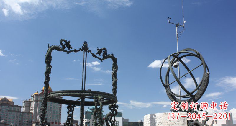 江西大型浑天仪广场景观铜雕