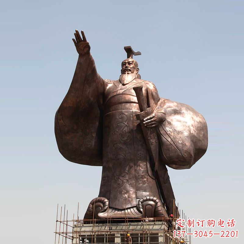 江西传承历史风采,精美秦始皇铜雕塑
