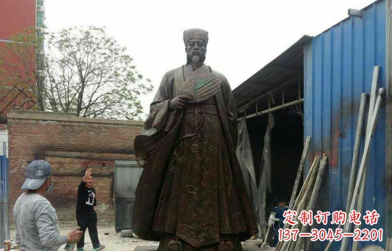江西典雅大型立式诸葛亮铜雕