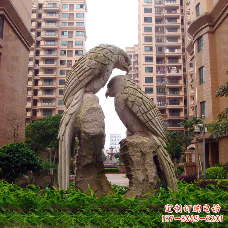 江西精美石雕鹦鹉雕塑