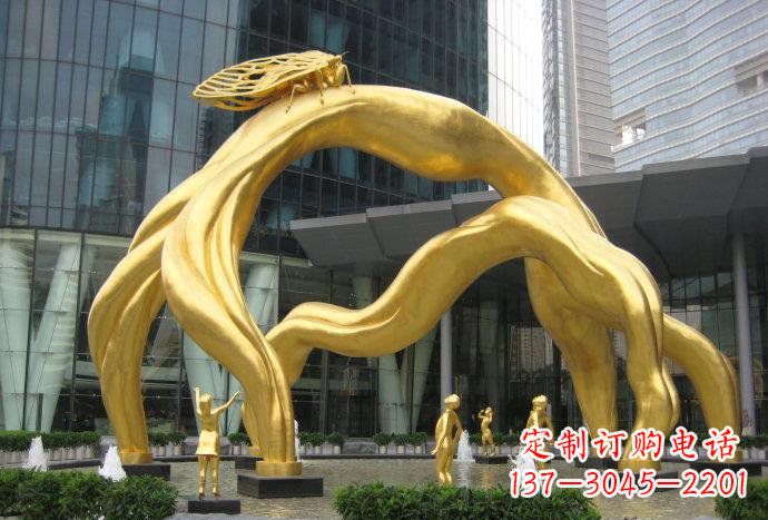 江西大型树枝铜雕艺术景观