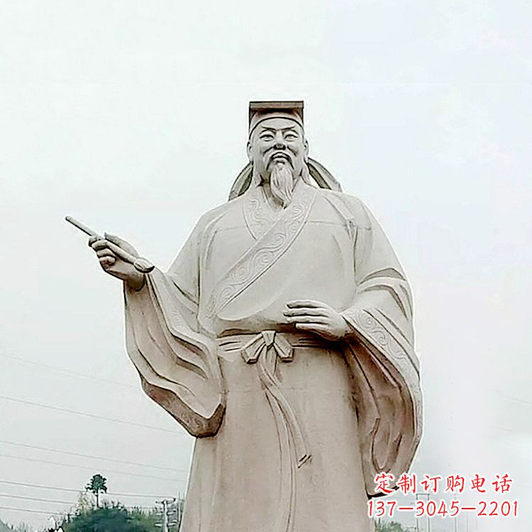 江西精美石雕王羲之景观雕塑