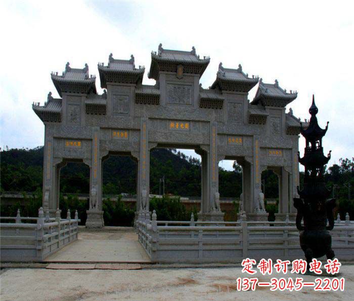 江西精美石雕牌坊雕塑