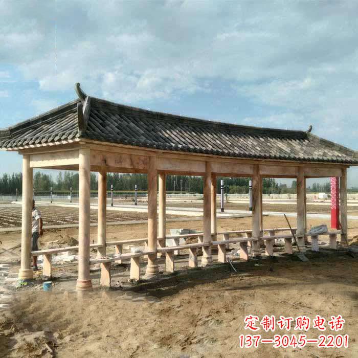 江西华丽精美的瓦石长廊雕塑
