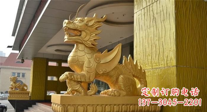 江西精美麒麟铜雕,展现神秘之美