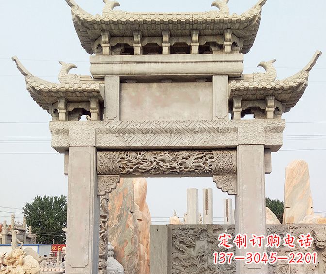 江西特色大理石牌坊石雕