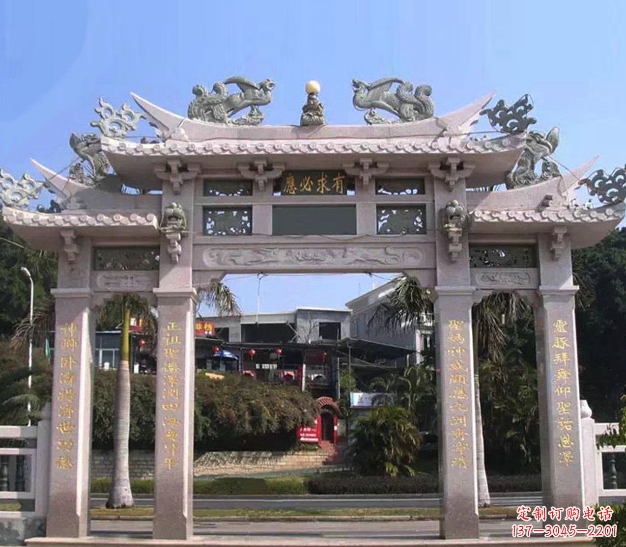 江西精美石雕牌坊雕塑——传承文化的艺术精品