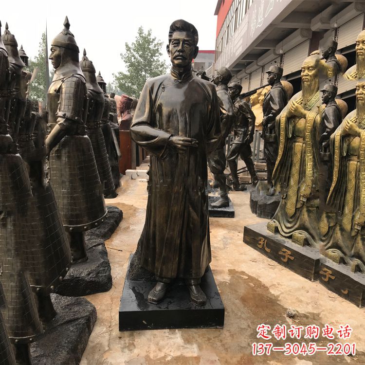 江西经典人物鲁迅大师仿铜雕塑