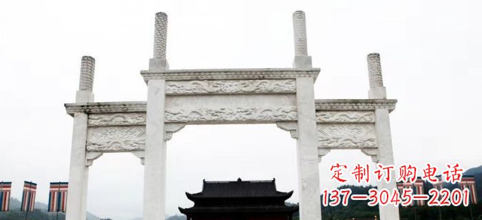 江西领雕塑-定制道路牌坊雕塑