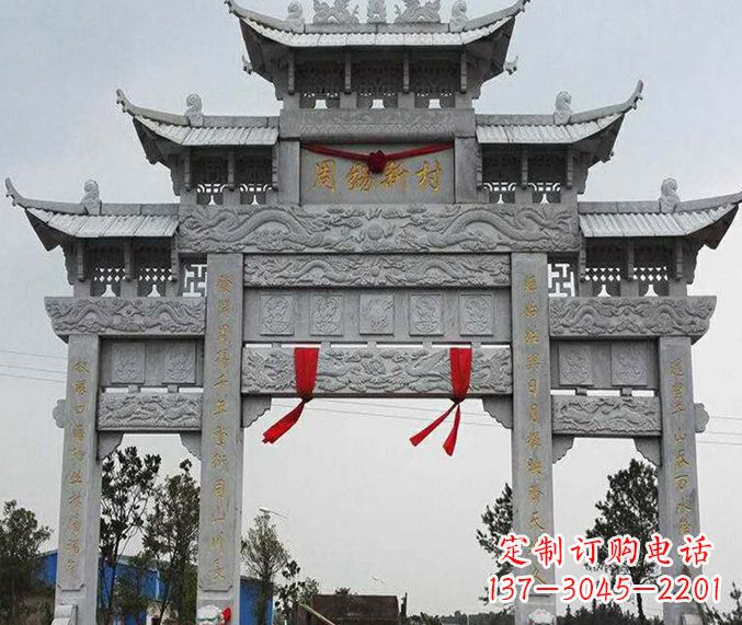 江西精美石雕牌坊雕塑