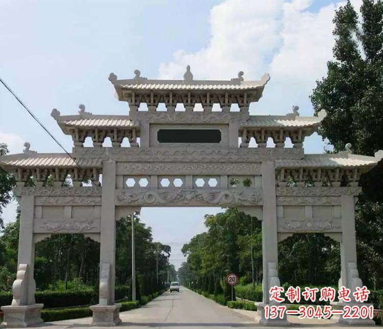 江西定制牌坊雕塑,传承中国传统文化