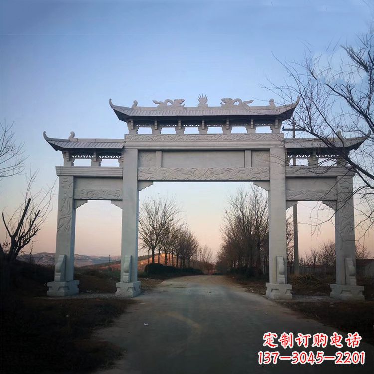 江西品质卓越的道路三门石牌坊雕塑