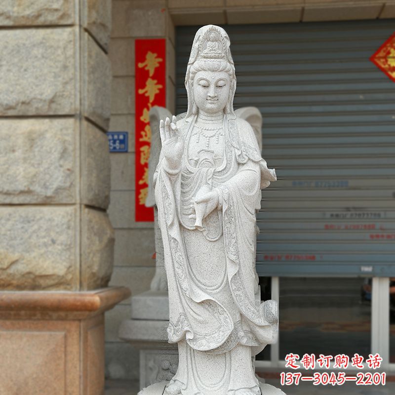 江西经典青石观音雕塑