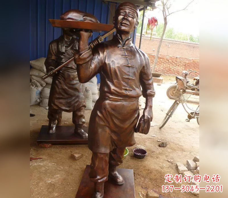 江西店小二铜雕,精美绝伦,永传佳话