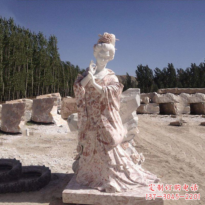 江西貂蝉石雕塑像-