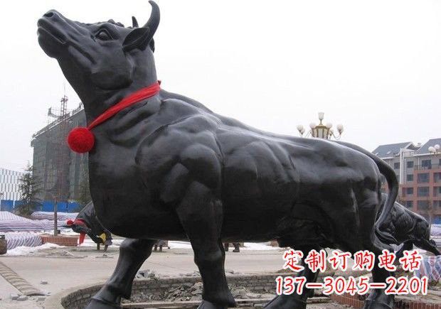 江西动物铜雕-牛