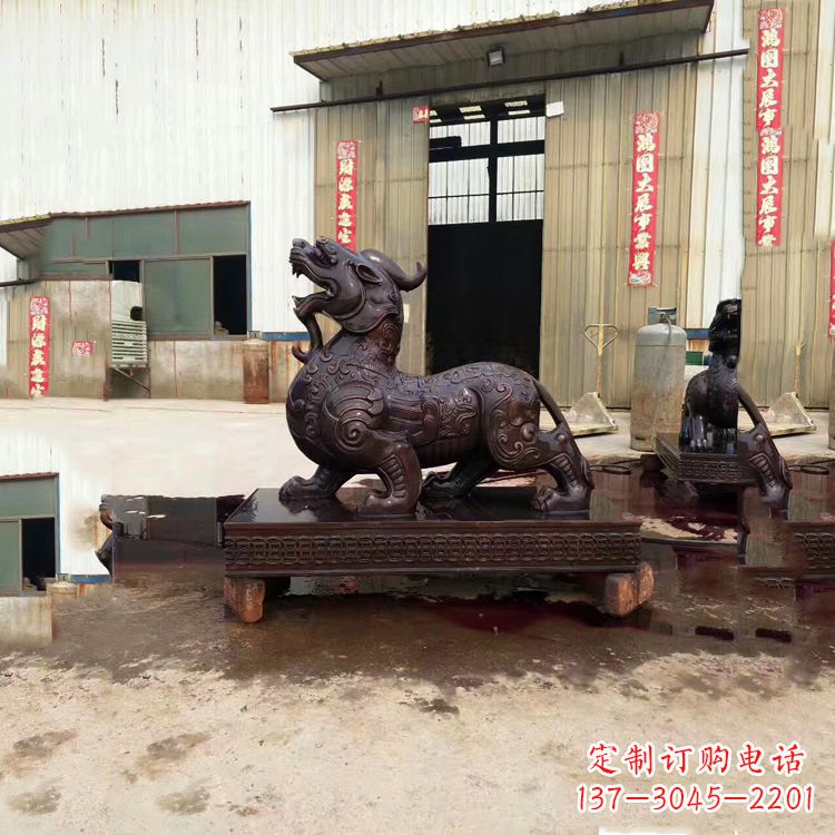 江西独角兽铸铜雕塑—精雕细琢的艺术瑰宝