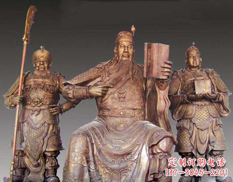江西中领雕塑艺术以关公武财神铜雕塑荣耀家中