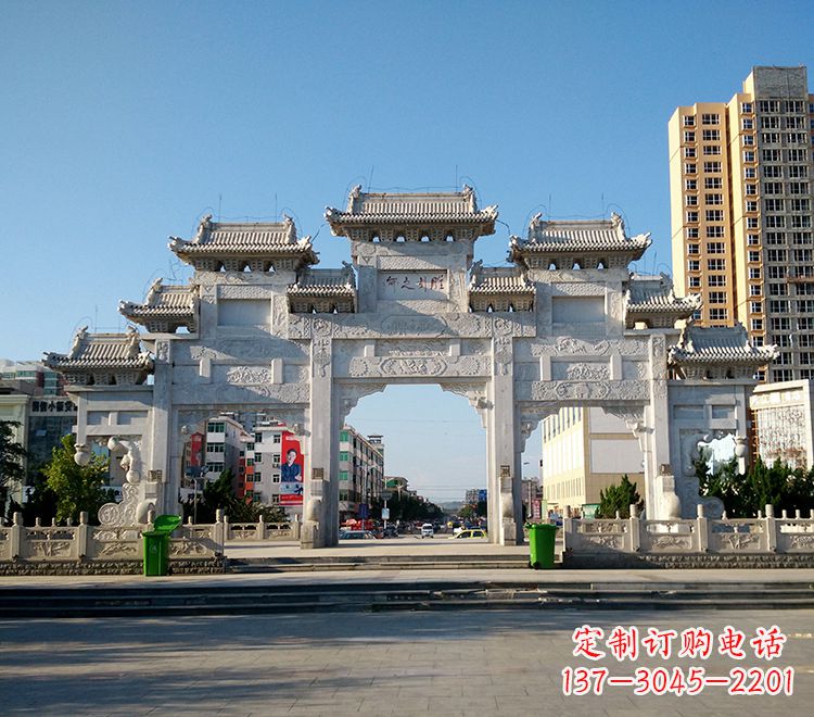 江西精致锻铜牌坊雕塑