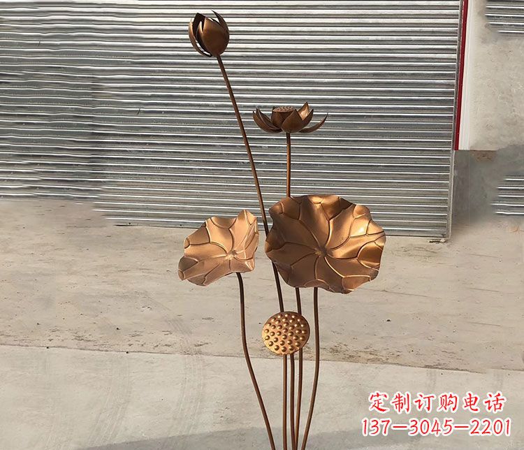 江西锻铜不锈钢荷花雕塑