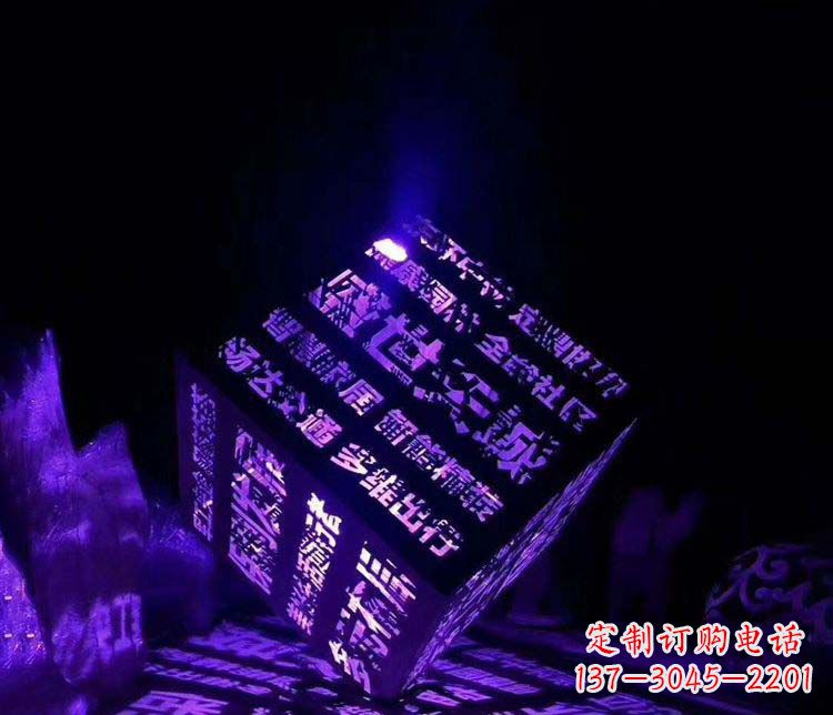 江西发光不锈钢字体艺术雕塑