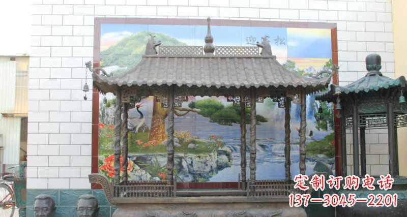 江西方形香炉寺庙铜雕塑