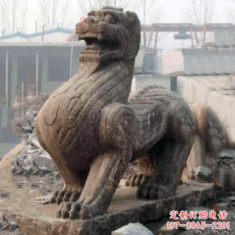 江西中领雕塑狴犴青石雕塑融入古代神话的历史文化风格