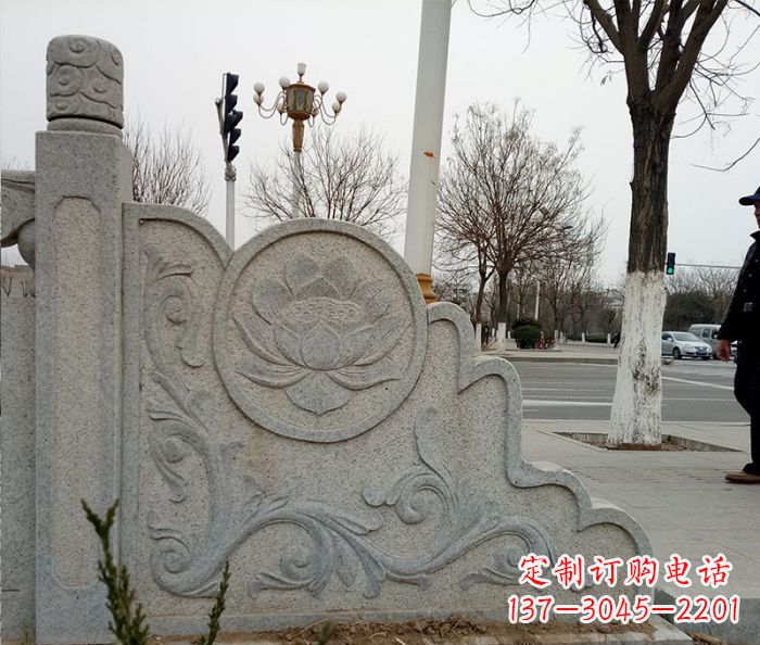 江西仿古护城河石栏板雕塑